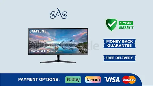Samsung 34 Inch Ultrawide Gaming Monitor | New - Free Delivery | Warranty | 75hz LS34J550WQ