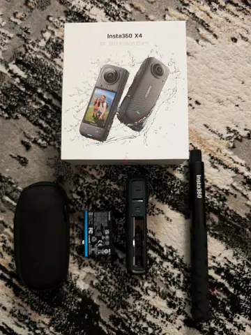 Insta360 X4 8K 360 Action Camera with original accesories