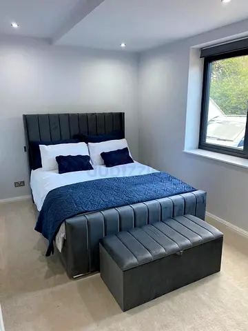 Brand New Luxury queen size bedframe, Hydraulic storage can be installed