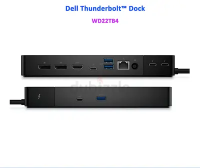 Dell WD22TB4 Thunderbolt 4 Dock• Thunderbolt 4 Port Up to 5120 X 2880 Video Docking Station