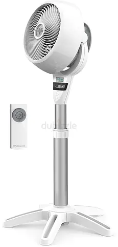 Vornado  Energy Smart Medium Pedestal Air Circulator Fan with Variable Speed Control, Ice White