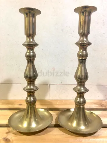 Elegant Vintage Brass Candle Holders
