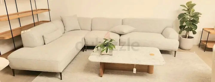 White Loom collection L shape sofa