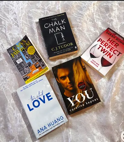Diverse Book Collection: Thrillers, Romance, and More (5 books for 100)