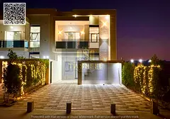 Modern villa located on a main street, no registration fees.