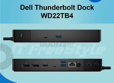 Dell WD22TB4 Thunderbolt 4 Dock• Thunderbolt 4 Port Up to 5120 X 2880 Video Docking Station