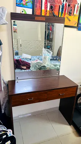 Wooden Dressing Table with Mirror