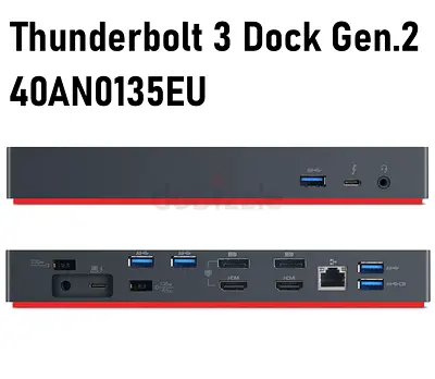 Lenovo ThinkPad Thunderbolt 3 Dock Gen2•(3 UHD 4k Display Capability) Docking Station Professional.