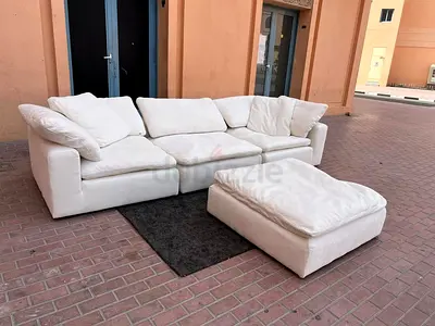 Comfortable Marina home feather 🪶 filled Sofa with footstool