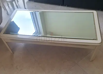 Coffee Table with Mirror Top + two side tables