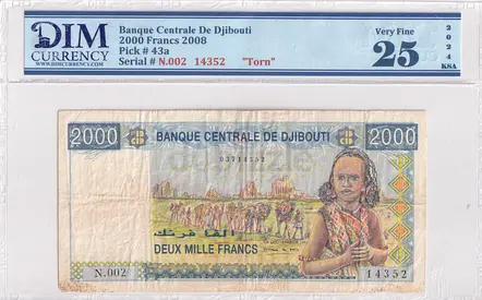 Djibouti Banknote 2000 Francs 2008 DIM 120AED