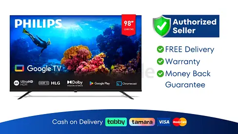 Philips 98 inch TV Smart 4K - Brand New | 1 Year Warranty | FREE Delivery | 100 86 85 AD76312