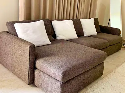 Feather 🪶 filled CrateBarrel Lounge deep L Shape Sofa