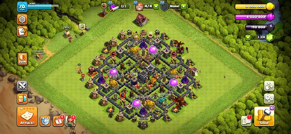 Clash of Clans TH9 - Level 70 - 1300+ Gems  Book of Building