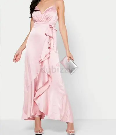 Elegant Pink Satin Dress for Special Occasions