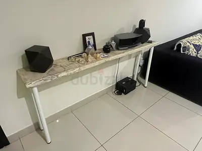 Set of 2: 1 Wooden Coffee Table with Metal Legs, and 1 entrance table.