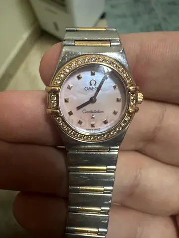 Omega Constellation with pink MOP dial