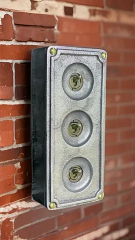 Vintage Three-Gang Electrical Outlet Box