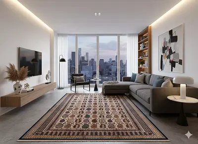 Elegant European-Classical Area Rug , Sherwan handwoven rug 100% wool , even 1% not used cotton