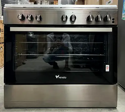 Veneto Cooking Range 5 Burner Stove Full Safety Cast Iron Heavy Duty Cooker Brand New