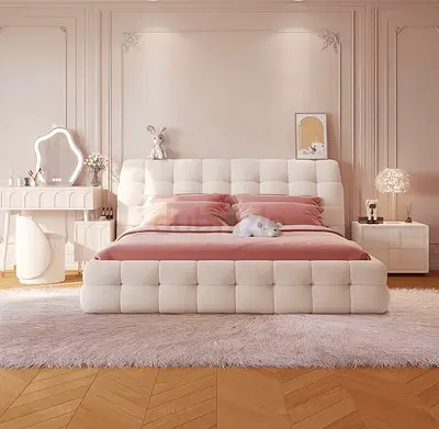 Elegant Modern Bed Set with Stylish Accents
