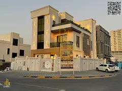 Corner 2-floor + roof villa, 6 master bedrooms, Majlis &amp; 2 living areas, very attractive price, 