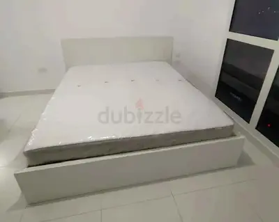 IKEA Malam king size 180×200cm bed frame with IKEA mattress and 2 big storage drawers underneath is