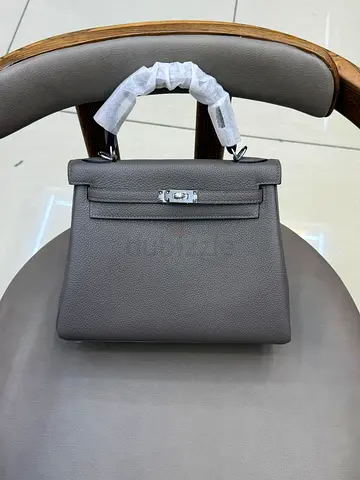 Hermès kelly 25cm grey color silver hardware