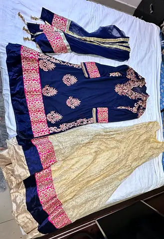 Elegant Traditional Dresses Set floor length 2 in 1