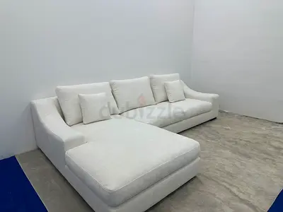 Selling pottery barn white color lshape sofa