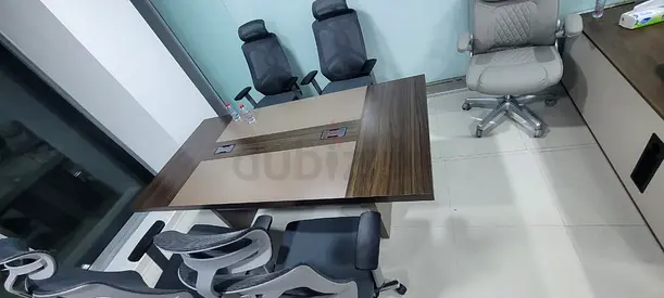 Modern Office Conference Table with Ergonomic Chairs