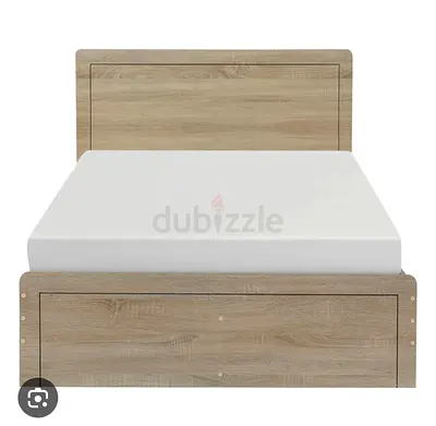 Stylish two Wooden Bed Frames          160x200 and 120x200    With mattress
