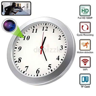 Hidden Camera Clock ZXWDDP Home Nanny Wall Clock Camera 1080P Full HD WiFi Camera