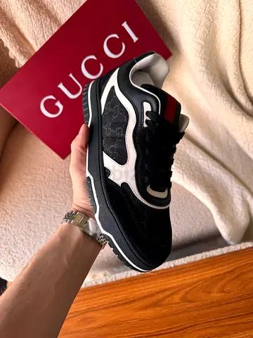 Black and White Gucci Sneakers