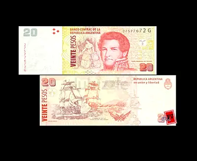 Rare 20 Pesos Argentine Banknote - Collectors Item