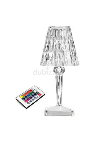 Elegant Crystal Table Lamp with Remote Control