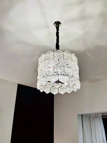 2 Crystal Pendant Light Fixture