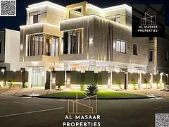 A modern 7-bedroom palace in Al Yasmin – complete luxury with royal specifications, corner lot on 