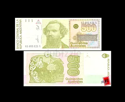 Rare 500 Australes Banknote from Argentina