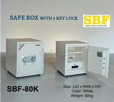 Secure SBF-80K Safe Box with Key Lock