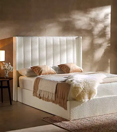 Brand New Elegant Upholstered Bed with Soft Headboard