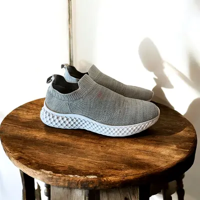 Stylish Grey Slip-On Sneakers