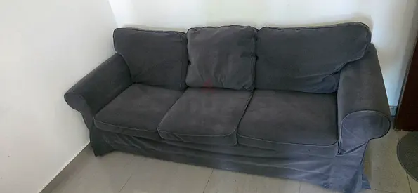 Ikea Comfortable Grey Sofa for Sale