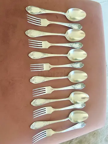 Vintage cupronickel Silver-Plated Cutlery Set