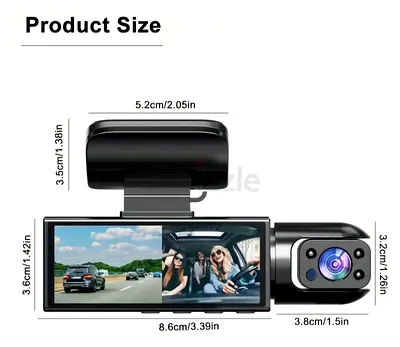 High-Quality Car Dash Camera for Safe Driving (Dual lens)