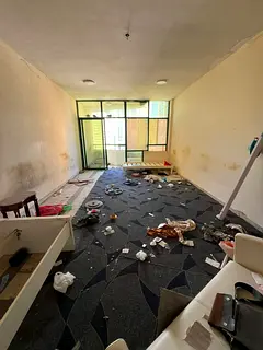 Available 3-bedroom apartment with living room and 3 bathrooms bachelor contract only in Sharjah Al