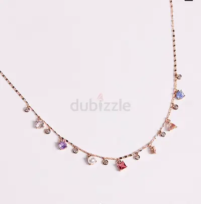Elegant Multi-Color Gemstone Necklace aldo