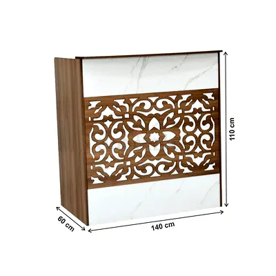 Elegant Decorative Cabinet with Marble Finish