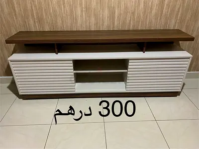 Stylish White and Brown TV Unit for Sale