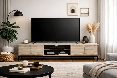 Wooden TV Cabinet – Wooden TV Stand with Storage
